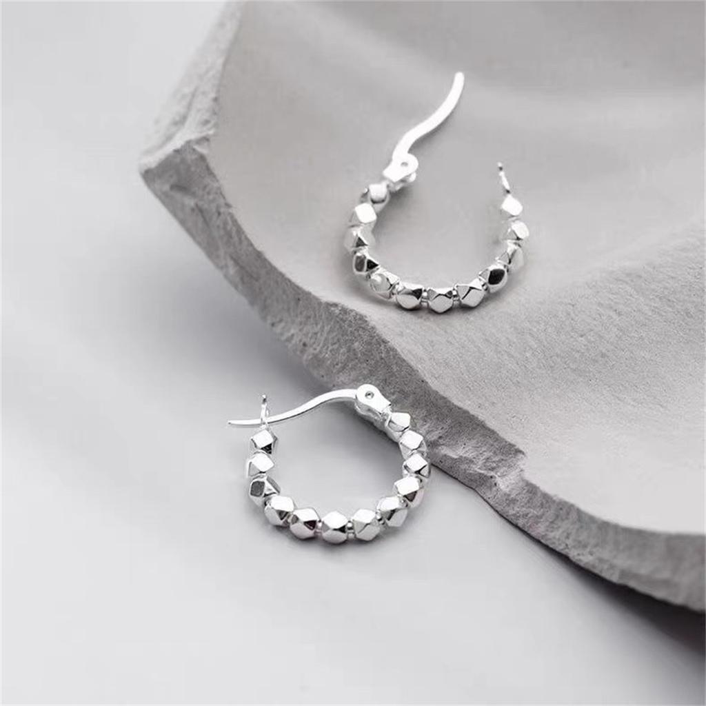 925 Silver hoop Earrings Simple Light Luxury Temperament Exquisite Semale Sexy Jewelry Gift