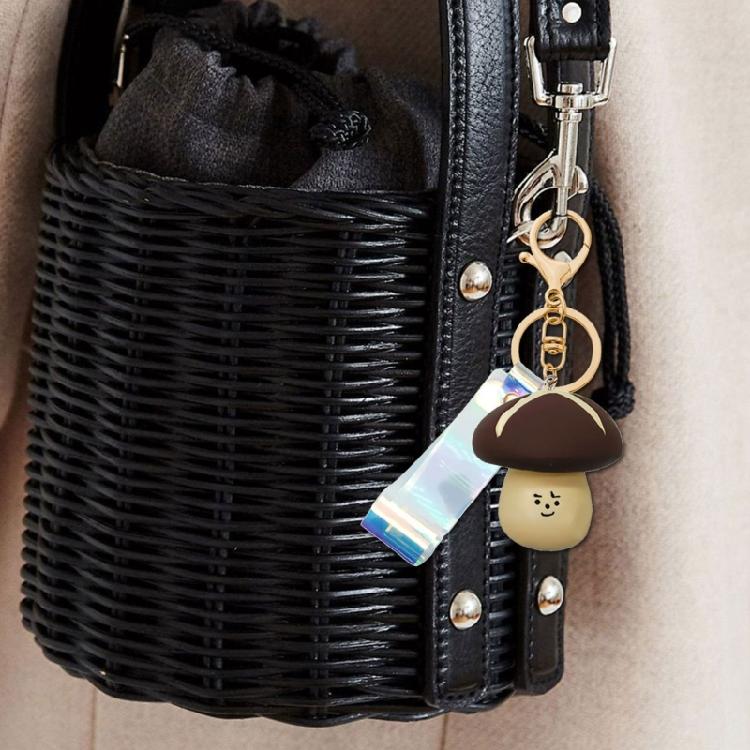 Farm Themed Vegetable Keychain Key Organsier Charm Pnedant With Carrot Mushroom Garlic Design Rubber Gift