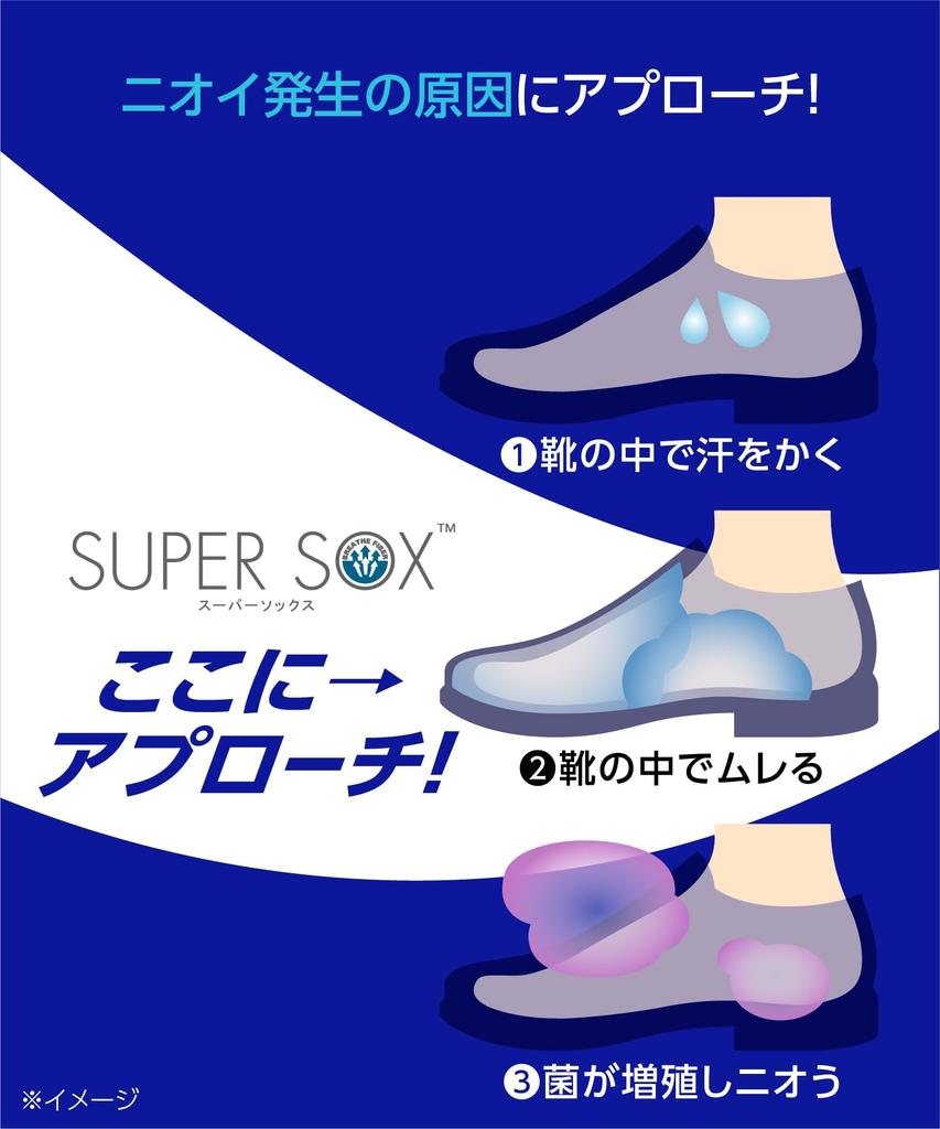 Okamoto SUPER SOX Business Socks, Ribbed Crew Length, 24-Hour Odor-Free, Deodorizing, 495-900