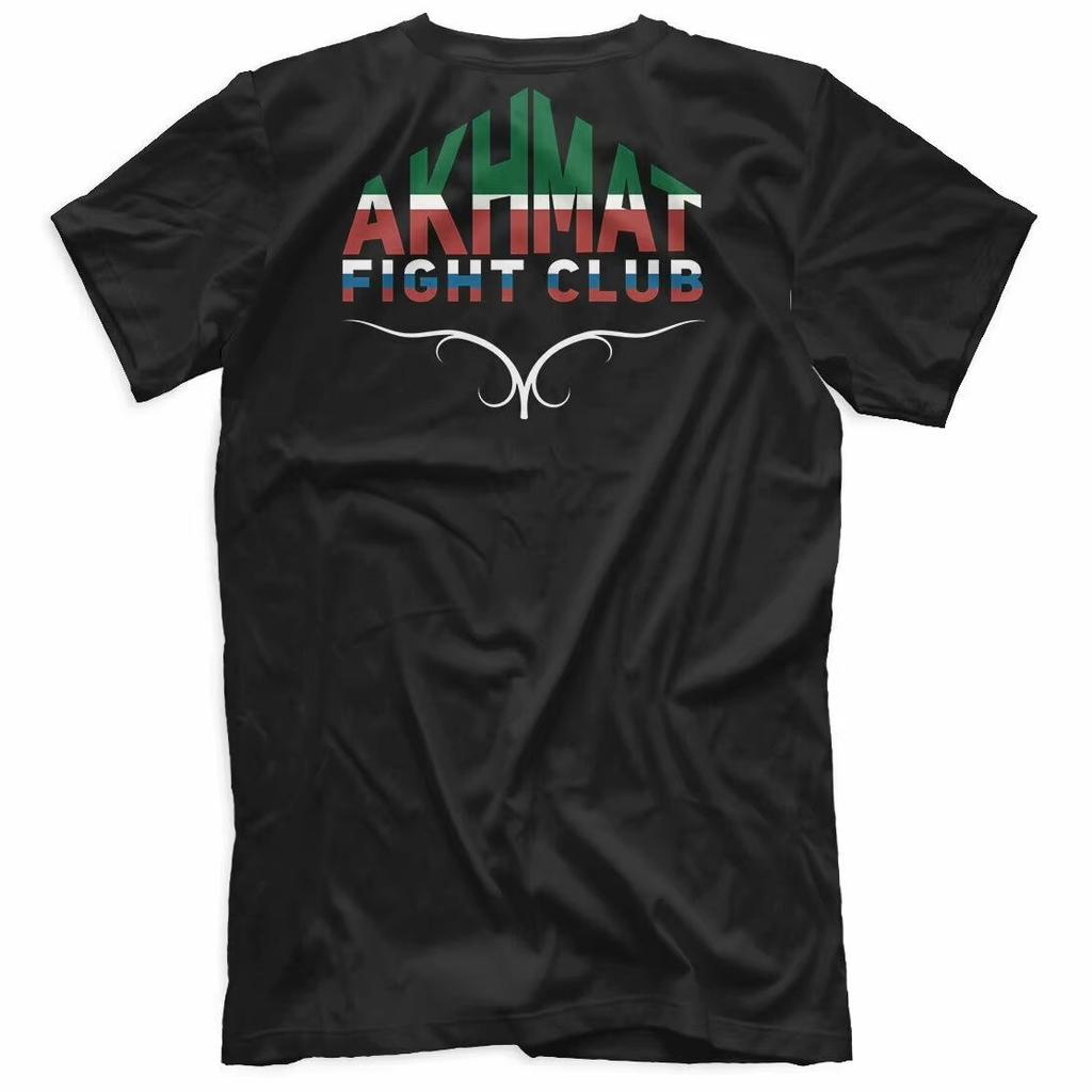 2026 New Oversized Comfortable Akhmat Fight Club Sport Russia Casual T-Shirt Summer Cotton Short Sleeve Casual Clothing