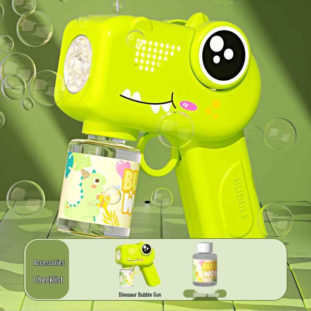 Dinosaur Automatic Bubble Machine - Leak-Free Electric Handheld Bubble Gun Toy for Kids
