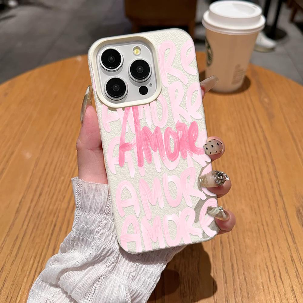Girl Heart Romantic Letter Phone Case For IPhone 16 15 14 Pro 13 12 11 17 Pro Max Case 16 Plus 17 Air Shockproof Soft Case Coque