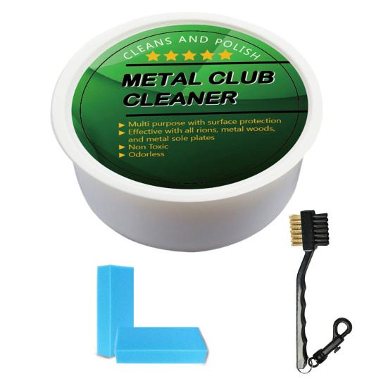 

Очиститель для металлических клюшек для гольфа Средство для удаления ржавчины Набор для полировки утюгов для гольфа Клинья Паттеры Очиститель для щеток Губка Аксессуары для гольфа Набор для ухода за клюшками для гольфа