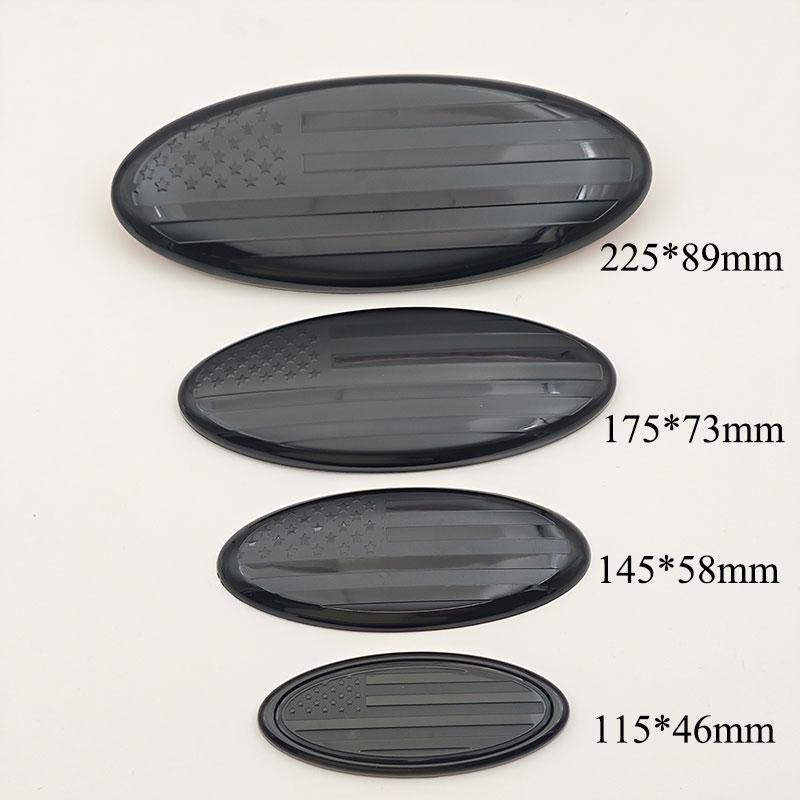 XXUI3 3D ABS Car Rear Trunk Front Grille American Flag Stickers for Ford Emblem Logo Hood Badge F150 F250 Explorer EcoSport EDGE