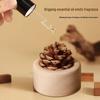 Newcomer Discount: Beech Wood Pine Cone Flameless Diffuser - Creative Aromatherapy for Desktop & Car