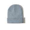 Autumn Winter Warm Hats Small Batch 3D Embroidery Solid Color Plain Knitted Hats with Heat Transfer Printing Processing