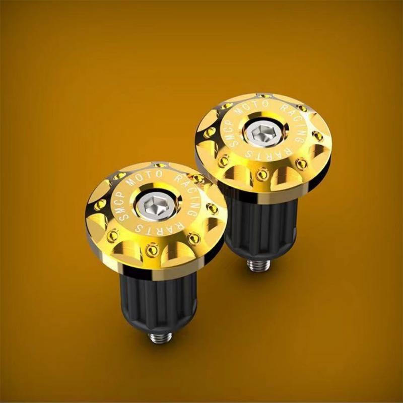2Pcs Motorcycle Handle Bar Caps Slider Universal Handlebar End Cap Plug Motor Bike Dirt Bike Accessories золотой
