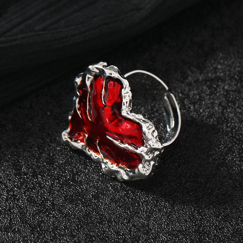Minimalist Alloy Ring with Opening Ring, Fashionable Retro Joint Ring, Adjustable Opening Ring