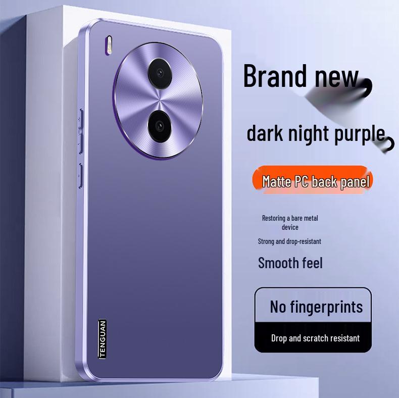 VIVOY600Pro Liquid Crystal Frosted Phone Case with Lens Cutout & Drop Protection VIVO Y600Pro полночного фиолетового