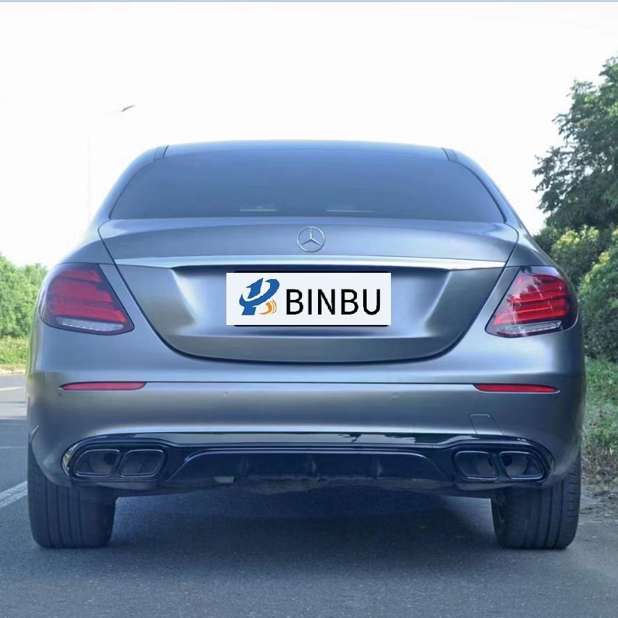 Upgrade Mercedes-Benz E-Class W213 Rear Diffuser to E63 Style with Quad Exhaust Tips, Executive Version.