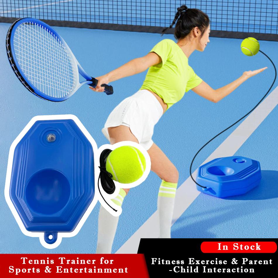 Hot Solo Tennis Trainer Rebound Ball Exercise Tennis Training Machine Sparring Device Tool Accessories Tennis Practice Trainer