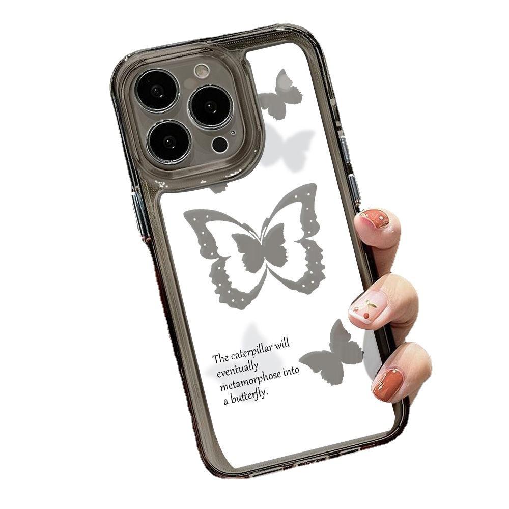 Wind romantic butterfly applies to iPhone17 mobile phone case 15Pro/14 Apple 16 all-inclusive 13 Xiaohongshu same style