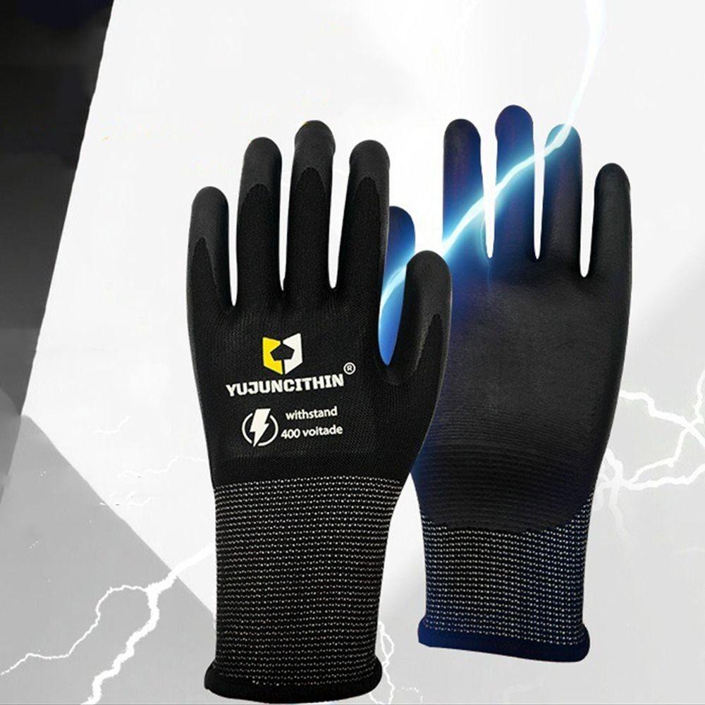 Ultratunna Säkerhetselektrikerhandskar Nitril Anti-stöt Handskar Elektrikerarbete