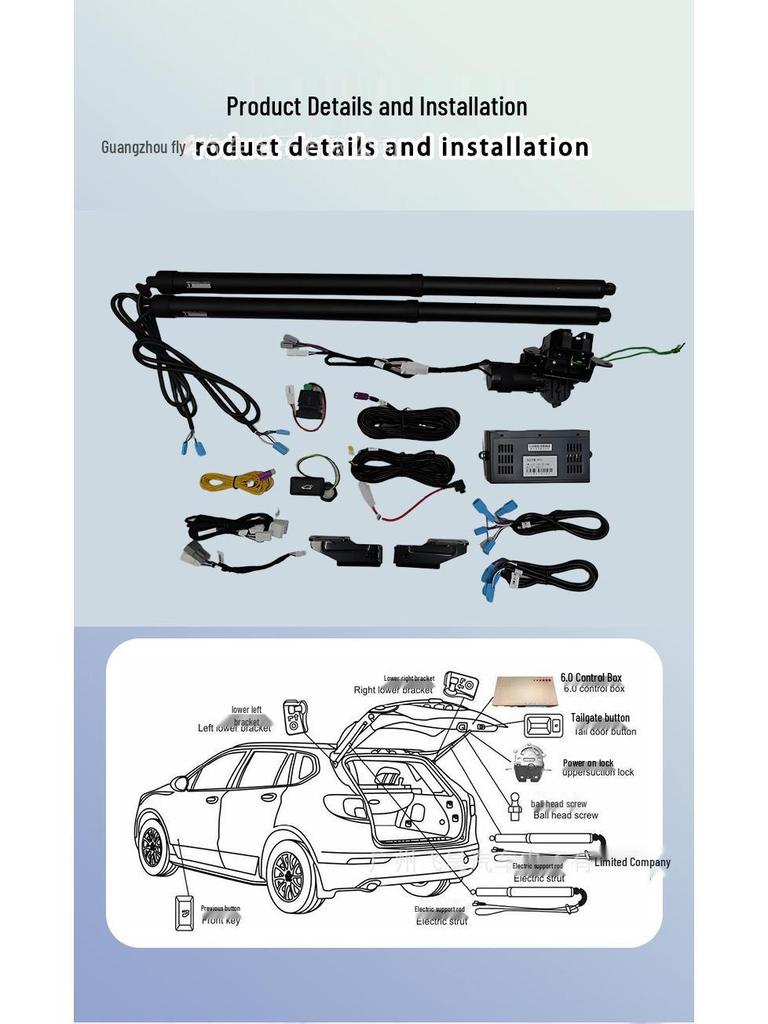 Compatible Electric Tailgate and Trunk Suction Kit for Dongfeng Nano 06/Vigo