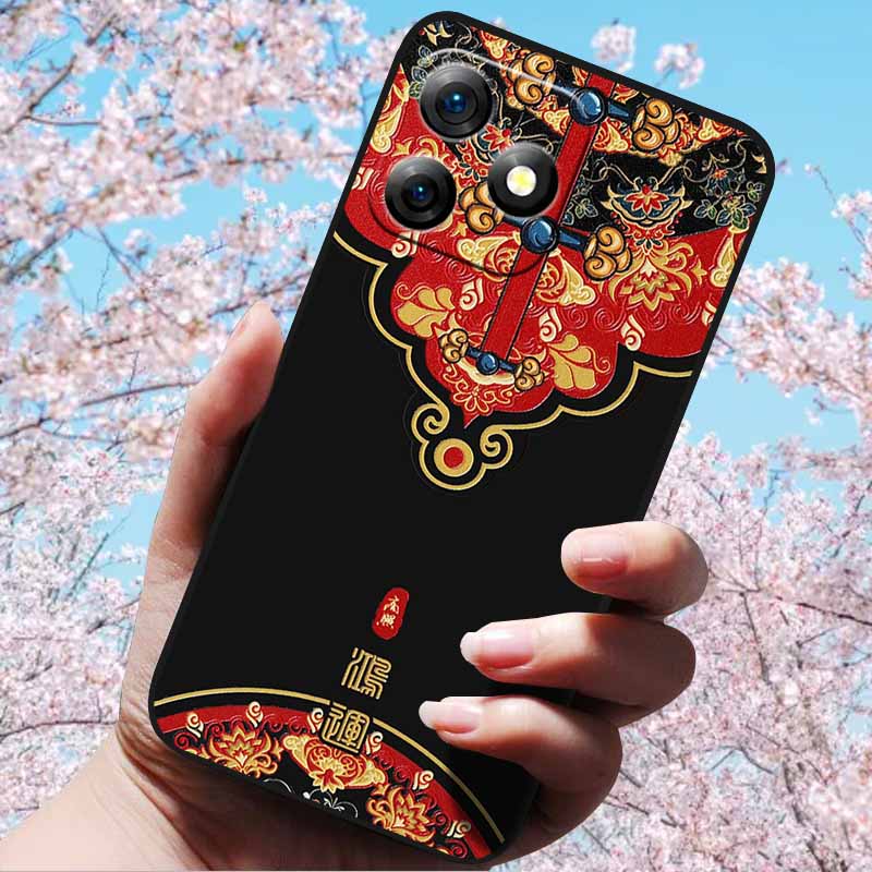 3D Relief Embossed Retro For Ulefone Note 18 Ultra Cases Soft Silicone Back Cover Cases For Ulefone Note 18 Ultra 3D Relief Case