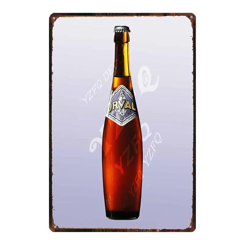 Belgian Beer Orval Metal Tin Signs Retro Shabby Chi Plates For Wall Bar Home Pub Art Kitchen Coffee Decor 30X20CM DU-8523B