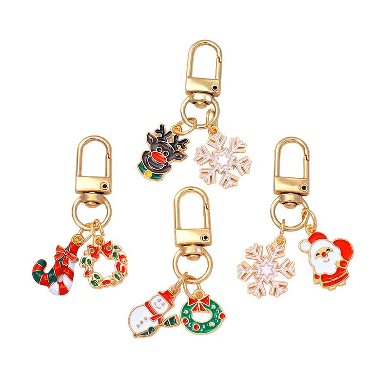 1PC And Tree Charms Xmas Bell Wallet Decorative Clip for Keys Bag Pendants Enamel Party Multiple Options Available