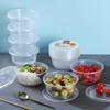 Disposable Round Plastic Food Containers with Lids, 620ml, 40-Pack