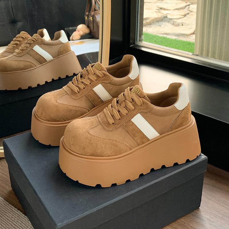 

Muffin platform shoes women s new spring and autumn heightening shoes versatile casual sports shoes 35 жовтий