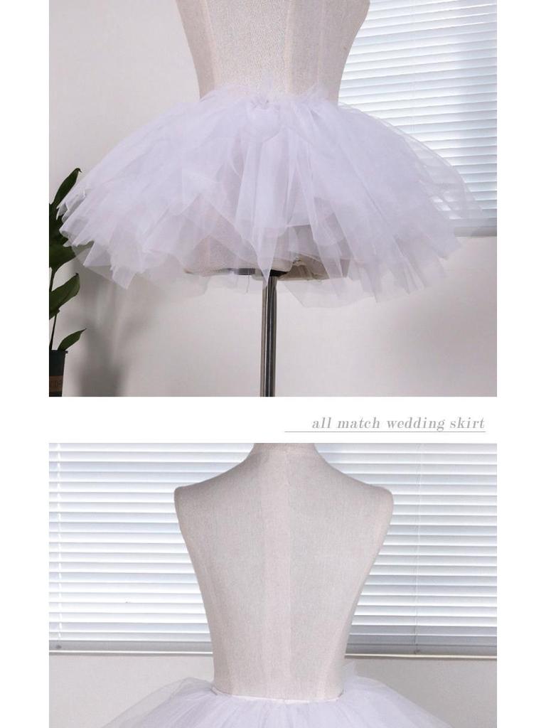 Petticoat Lolita: 28cm Puff Skirt, Boneless Support, 6-Layer Tulle, Halloween Cosplay Costume, Wearable as Outerwear.