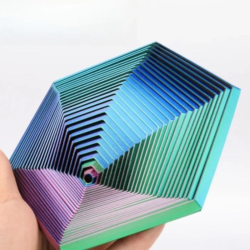 Fractal Fidgeting Hexagon 3D Printed Highpass Relieve Stress Reducing Toys Antistresse Fidgeting Relaxation Creative Table Gadgets