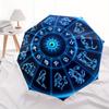 Zodiac Wheel Astrology Chart Horoscope DecorUmbrella, Portable 3-Fold Compact Umbrella for Men & Women Gift