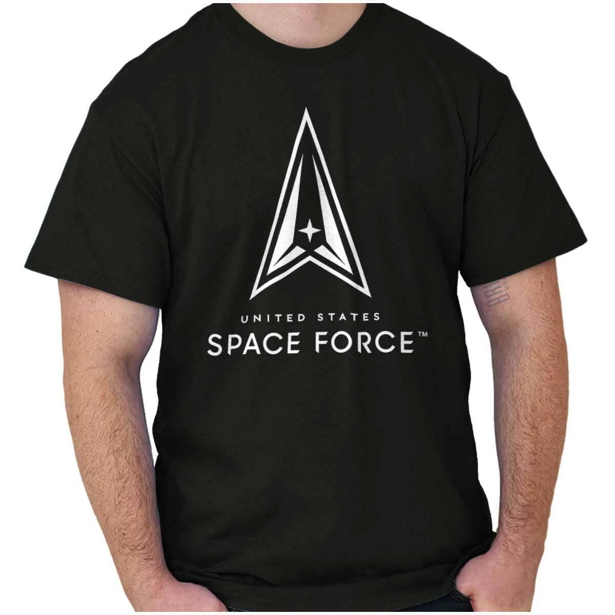 United States Space Force Logo Military Gift Womens or Mens Crewneck T Shirt Tee XS