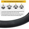 Car Steering Wheel Cover, Diameter 12.6 - 18.5 Inches (32 - 47 Cm), Universal