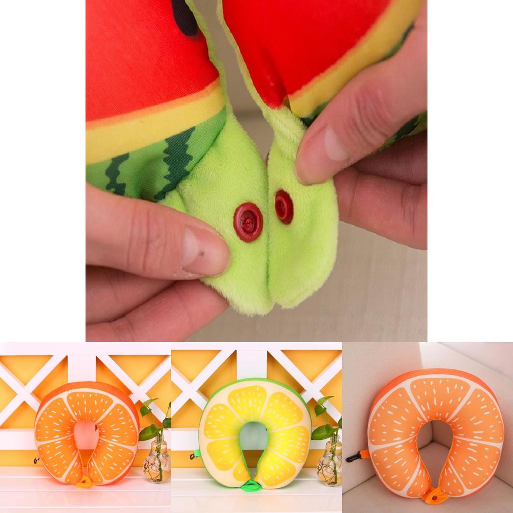 Fruit Shaped Plush Neck Pillow With Foam Beads For Home Office Decor Gift