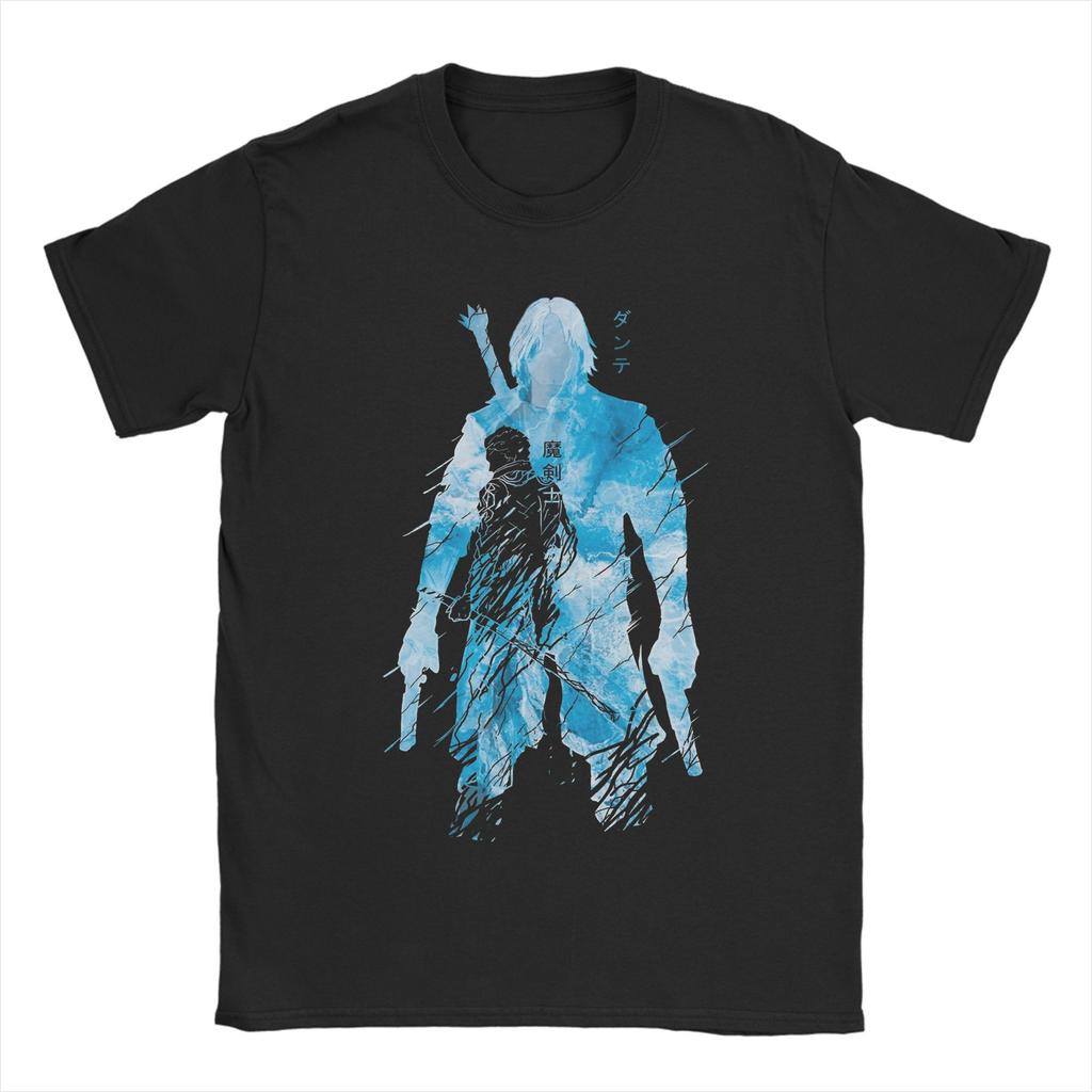 Virgil Devil May Cry DMC3 T Shirts for Men Cotton Vintage T-Shirts Round Collar  Tees Short Sleeve Clothing Gift