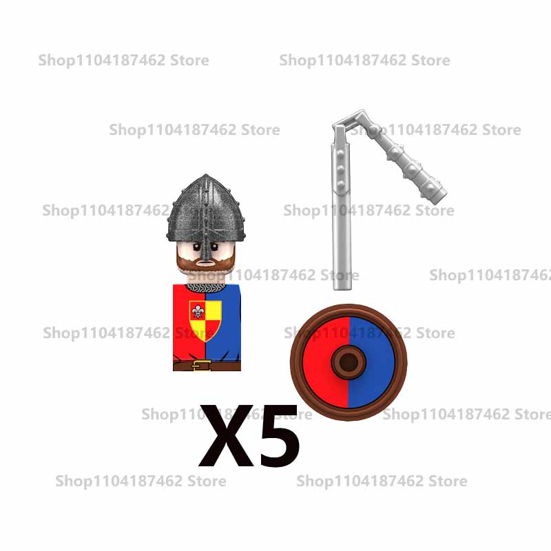 Medieval Military Castle Knight Army Set Building Blocks Green Dragon Wolf Warrior The War of Roses War-horse Weapons Brick Toys