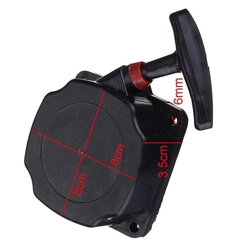 Teile Rückstoß Anreißstarter Zubehör Einfach zu installieren Für Freischneider 80mm Baugruppe Schwarz Rasenmäher