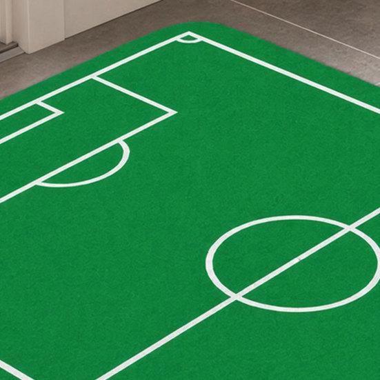 Tappetino da Campo da Calcio, Tappetino da Bagno con Erba Verde, Tappetino Antiscivolo Assorbente Lavabile per Ingresso Camera da Letto Cucina