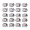 20PCS Cylindrical Coupling Nuts 304 Stainless Steel M6 Female Thread Round Connector Nuts