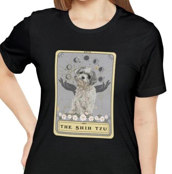 Shih Tzu Dog Shirt Shih Tzu Mom tShirt Shih Tzu Tarot Card Shirt Shihtzu Lover L