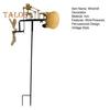 Metal Drummer Garden Windmill Handmade Percussionist Music Windmill Ornament Wind-Powered Drummer Windmill for Outdoor Patio Courtyard