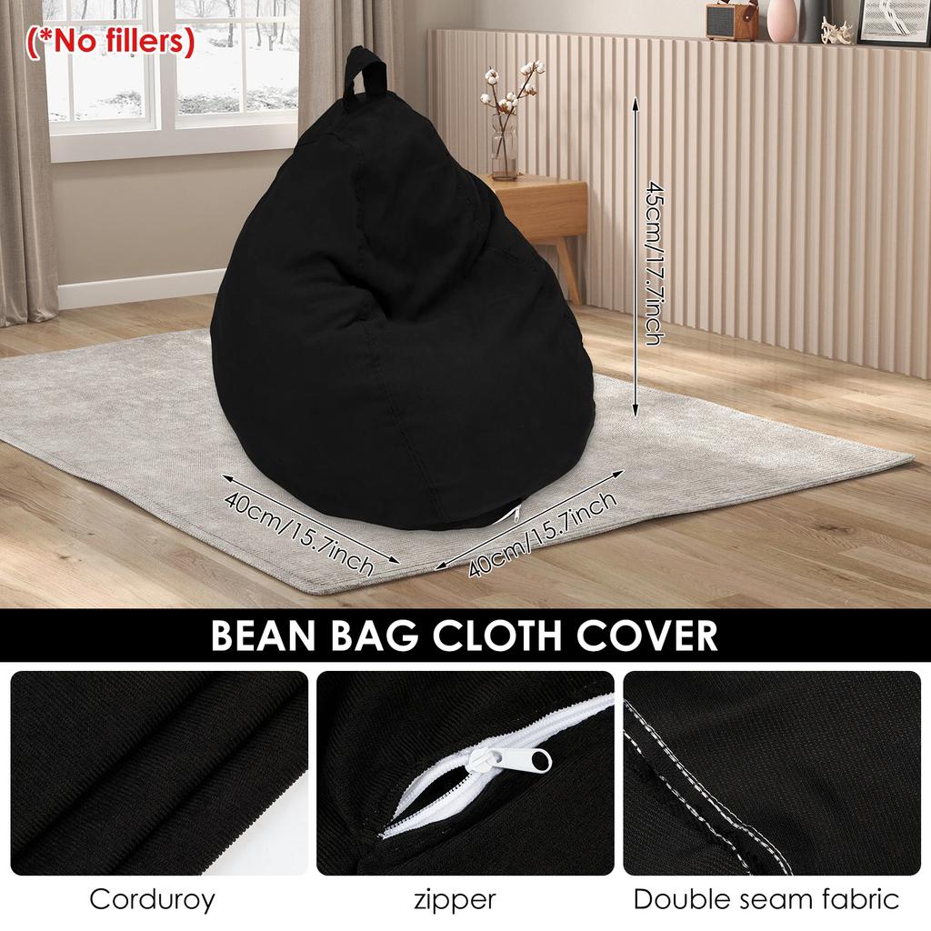 Stor Sittpuff Latsits Stol Sofföverdrag Soffa Mjuk Fluffig Andningsbar Vuxen Barn Tatami Vardagsrum Dekorativ Utan Fyllning