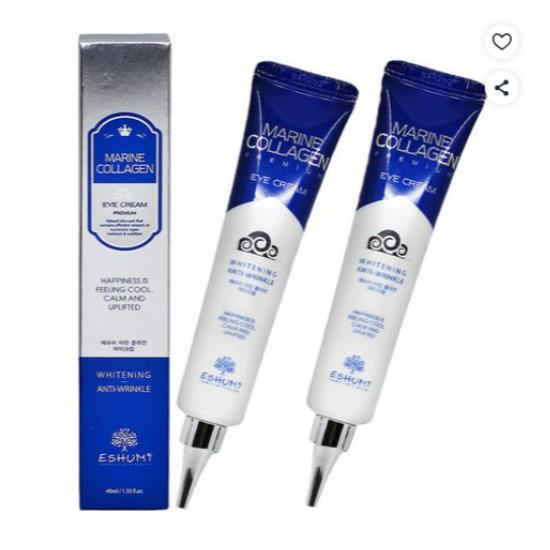 ESHUMI Marine Collagen Eye Cream Set Brightening Wrinkle Care Firming Eye Cream 40ml x2
