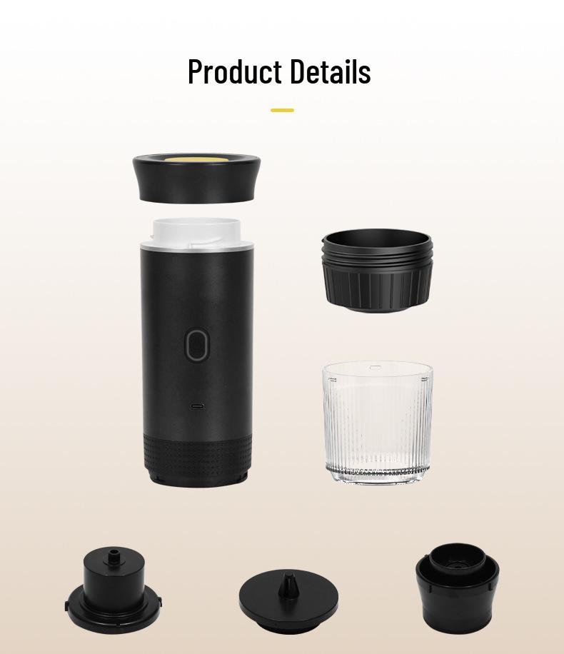 Meiyi Tragbare kabellose Espressomaschine: Kompakte elektrische Kaffeemaschine im italienischen Stil mit Heizpumpe