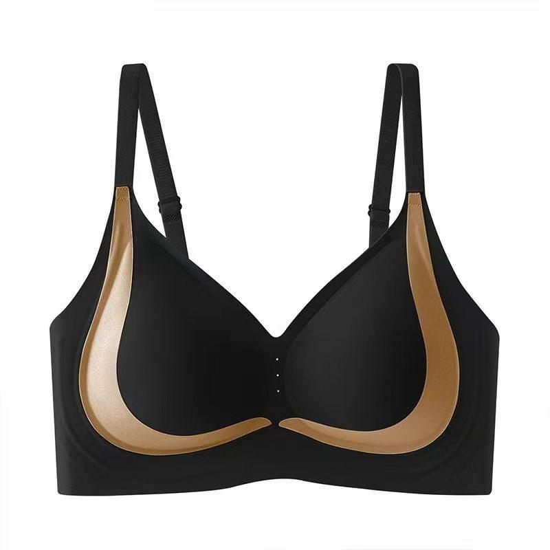 Traceless Cool Liquid Foundation Bra Without Steel Ring To Gather and Close Sub-breasts, Anti-sagging Thin Back Underwear