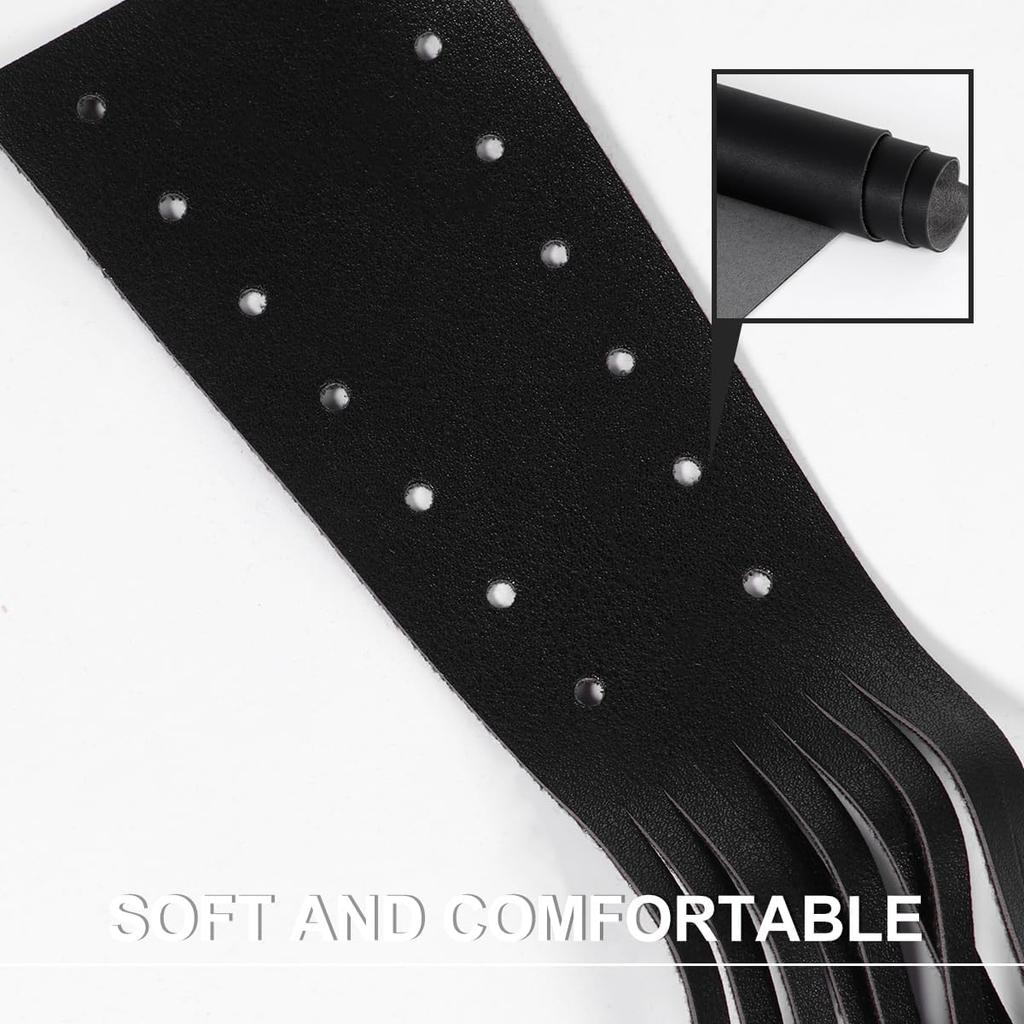 Garneck Motorcycle Lever Tassels Fringe Leather Motorcycle Lever Handlebar Throttle Brake Clutch Grip Covers Wraps