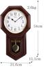 RHYTHM Pillar Wall Clock Analog Pendulum Electronic Chime Wood Brown Benglar R 4MJA03RH06 (Semi-Gloss Finish)