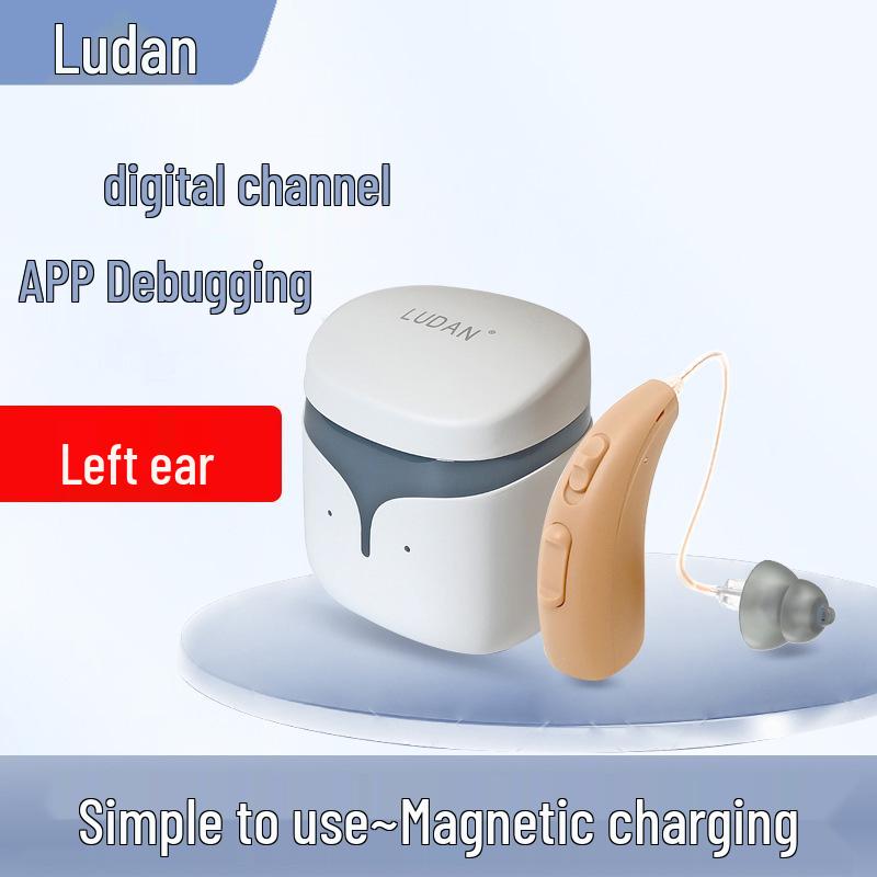 Беспроводной перезаряжаемый слуховой аппарат Ludan: 48-канальный заушный, идеален для тяжелой потери слуха, с интеллектуальным шумоподавлением