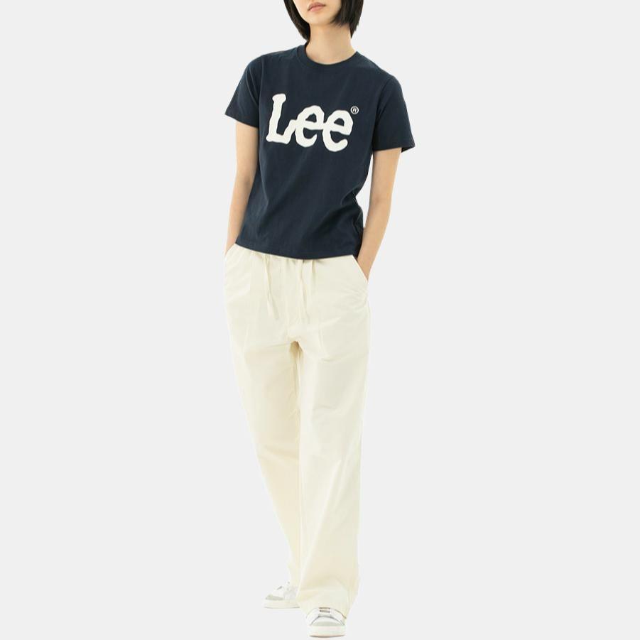 Letter Print Round Neck Pullover Short Sleeve T-Shirt Unisex Tops LE2402ST01NA