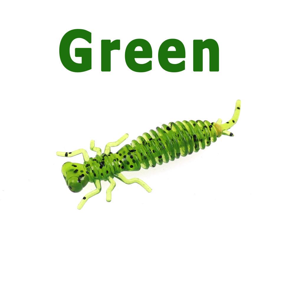 Bimoo 20PCS 10 Colors Soft Larva Fishing Lure Dragonfly Nymph for Bass Trout Walleye Pike Salmon Perch Panfish Fishing Bait