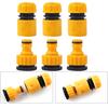 6 Pcs Garden Quick Hose Connector 1/2” End Double Male Hose Coupling Joint Adapter Extender Set For Hose Pipe Tube