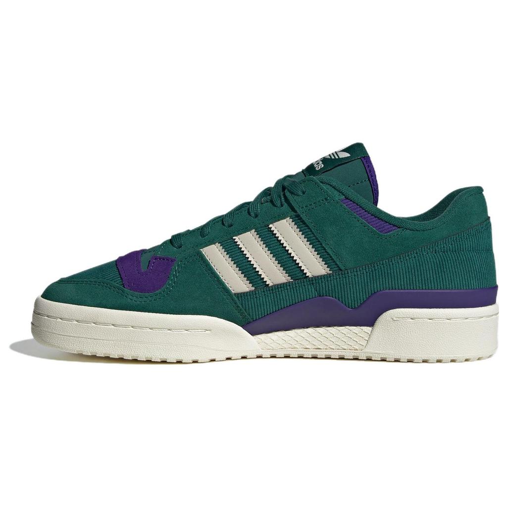Adidas Originals Forum 84 Comfortable Versatile Durable Breathable Low-Top Sneakers Unisex Sneakers Green Purple ID8389