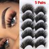 Makeup Tools Wispy Thick Cross False Eyelashes Natural Long 3D Soft Mink Hair Eye Lash Extension