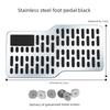 Car Floor Mats, Wear-Resistant Pedals, Thickened Stainless Steel Metal Aluminum Alloy Anti-Wear Plates, Anti-Slip Repair Pads for the Driver's Seat