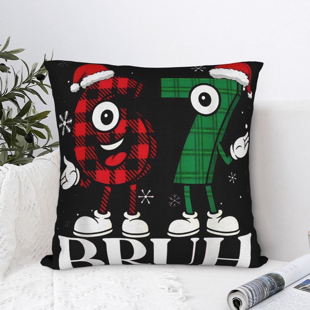 Decorative Pillowcase 67 Six Seven Christmas Bruh Funny Italian Brainrot Meme Product Pillow Case Cover Zippered Multi-Size